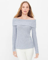 Thumbnail for your product : White House Black Market Off-The-Shoulder Marled Shine Sweater