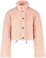 Thumbnail for your product : boohoo Crop Fleece Oversized Puffer Jacket