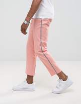 Thumbnail for your product : ASOS Skinny Smart Pants With Tux Stripe In Pink