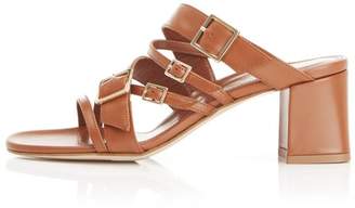 Marion Parke Becca | Leather Block Heel Sandal With Buckles