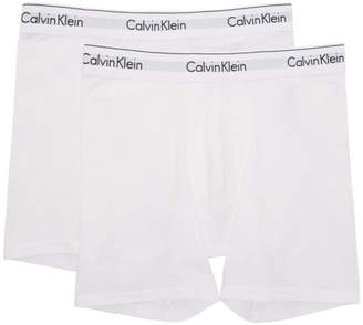 Calvin Klein Underwear Two-Pack White Low-Rise Boxer Briefs