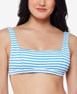 Jessica Simpson Sunshine Stripe Retro Bikini Top Women's Swimsuit