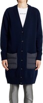 Thumbnail for your product : Moncler Quilted Down & Wool Long Cardigan