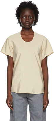 【送料&関税込】Lemaire T-shirt In Beige Silk Lemaire T-shirt In Beige Silk | italist