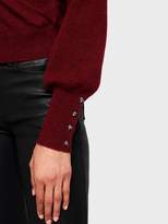 Thumbnail for your product : White + Warren Cashmere Button Cuff Wrap Top