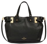 Thumbnail for your product : Valentino 'My Rockstud' Calfskin Leather Tote - Black