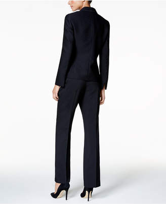 Le Suit Two-Button Jacquard Pantsuit