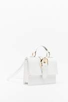 Thumbnail for your product : Nasty Gal Womens WANT You're Outta Buck-le Patent Bag - white - One Size