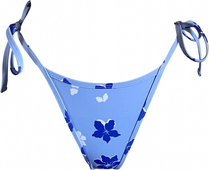 OS Swim Ashley Bikini Bottom Blue Flower ShopStyle