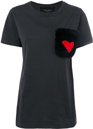 Mr & Mrs Italy fur pocket T-shirt