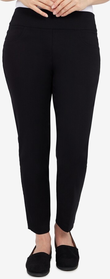 Ruby Rd Womens Petite Pull-on Stretch Ponte Ankle Legging 