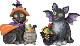 Gallerie II Halloween Resin Cat Figurines, Set of 2