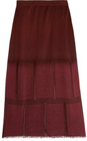 Thumbnail for your product : Maison Margiela Frayed Paneled Knitted Skirt