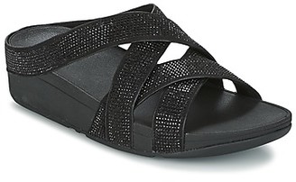 FitFlop SLINKY ROKKIT CRISS-CROSS SLIDE women's Mules / Casual Shoes in Black