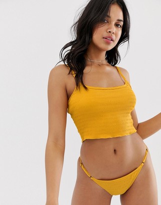 Billabong cheeky bikini bottom in yellow
