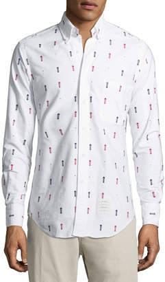 Thom Browne Dotted Cotton Oxford Shirt