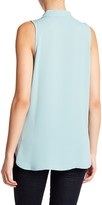 Thumbnail for your product : Vince Camuto Pleated V-Neck High/Low Tank Top (Petite)
