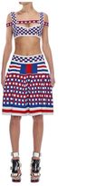 Thumbnail for your product : Alexander McQueen Graphic Jacquard Knit Full Circle Skirt