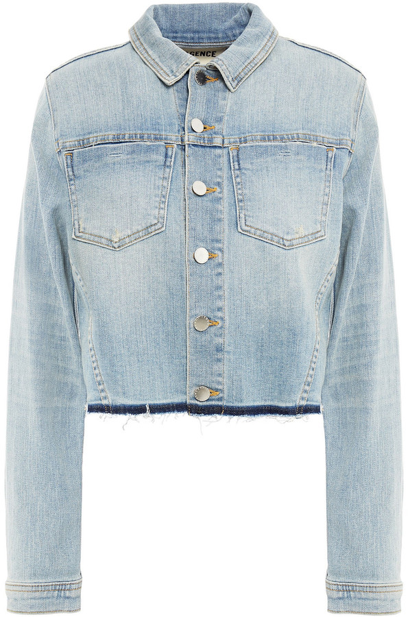 denim jacket with lace back
