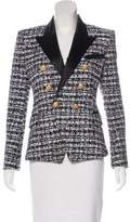 Thumbnail for your product : Balmain Tweed Double-Breasted Blazer Black Tweed Double-Breasted Blazer