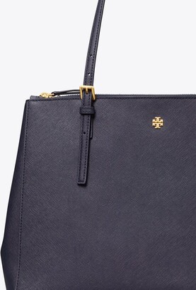 Tory Burch Emerson Large Double Zip Tote Black