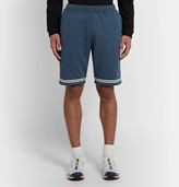 Thumbnail for your product : Stone Island Striped Fleece-Back Cotton-Jersey Shorts
