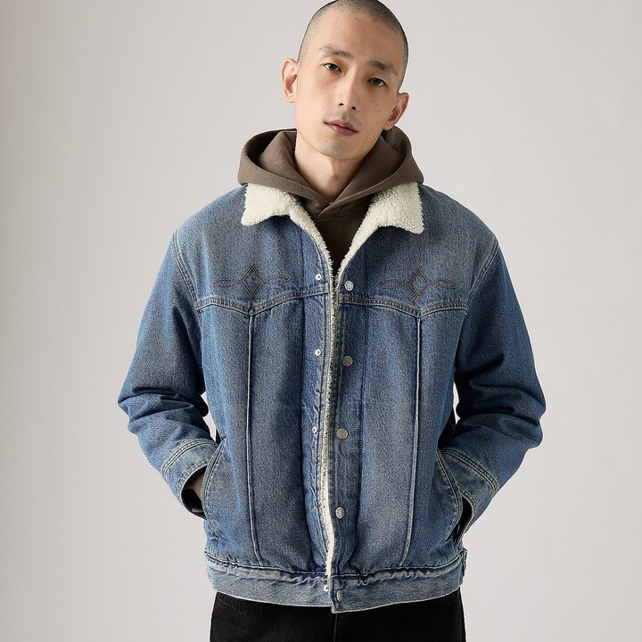 Levi's Western Sherpa Trucker Jacket - Men's - Open Sail