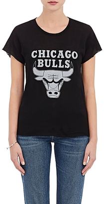 The Elder Statesman X NBA Women's Chicago Bulls Logo Cashmere-Silk T-Shirt