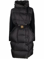 Thumbnail for your product : Ermanno Scervino Padded Fringe Knit-Scarf Coat
