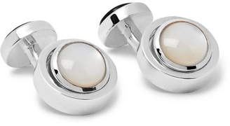 Turnbull & Asser Sterling Silver, Reversible Mother-of-pearl And Onyx Cufflinks