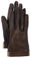 Thumbnail for your product : Lanvin Leather & Wool Driving Gloves, Dark Gray
