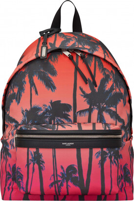Luxury backpack - Saint Laurent backpack City model pink orange