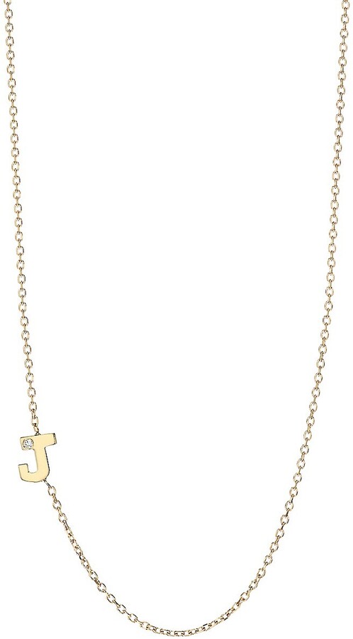 Tiny 9ct Gold Alphabet Letter J Necklace 16-20 Inches Name Initial