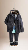 Thumbnail for your product : Burberry Check Detail Lightweight Hooded Jacket