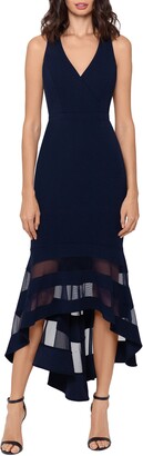 xscape sleeveless midi dress