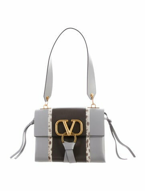 Valentino VRing Small Leather Shoulder Bag Blue ShopStyle