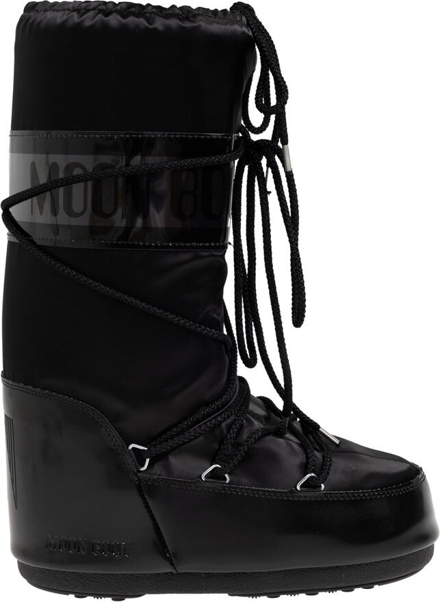 Moon Boot Icon Glance Satin Lace-Up Snow Boots