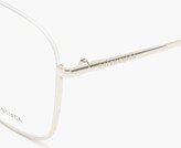 Thumbnail for your product : Balenciaga Eyewear - Half-rim Square Metal Glasses - Silver