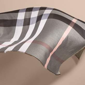 Burberry Check Modal and Wool Square Scarf
