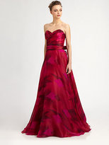 Thumbnail for your product : Theia Strapless Silk Organza Ball Gown
