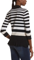 Thumbnail for your product : White House Black Market Striped Shawl Collar Coverup