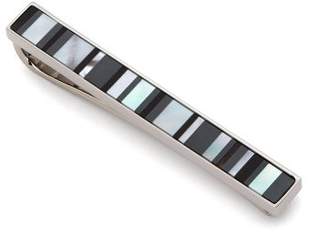Paul Smith Stripe Mother Of Pearl Tie Pin - Mens - Silver