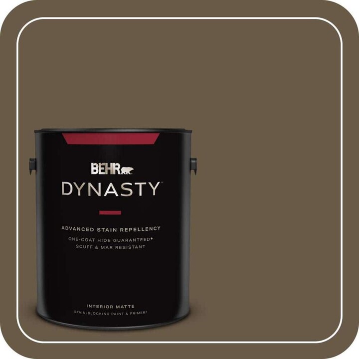 BEHR DYNASTY 1 gal. #PPU7-25 Clove Brown One-Coat Hide Matte Interior Stain-Blocking Paint & Primer