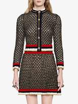 Thumbnail for your product : Gucci Lurex blend cardigan with Web