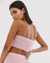 Thumbnail for your product : ASOS DESIGN co-ord crystal stud embellished mesh bandeau