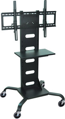 Luxor WorkplaceEssentials Black Fixed Floor Stand Mount for with Shelving, Holds up to 200 lbs