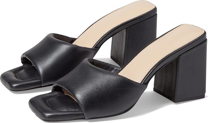Faryl Robin Women's Faryl by Zoey Sandals US 9 Black Leather Block Heel KHD787
