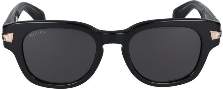 Gucci Eyewear Rectangular Metal-Trim Sunglasses