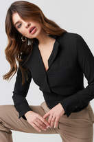 Thumbnail for your product : Na Kd Trend Tied Waist Shirt Black