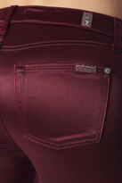 Thumbnail for your product : 7 For All Mankind The Skinny In Berry Red Sateen